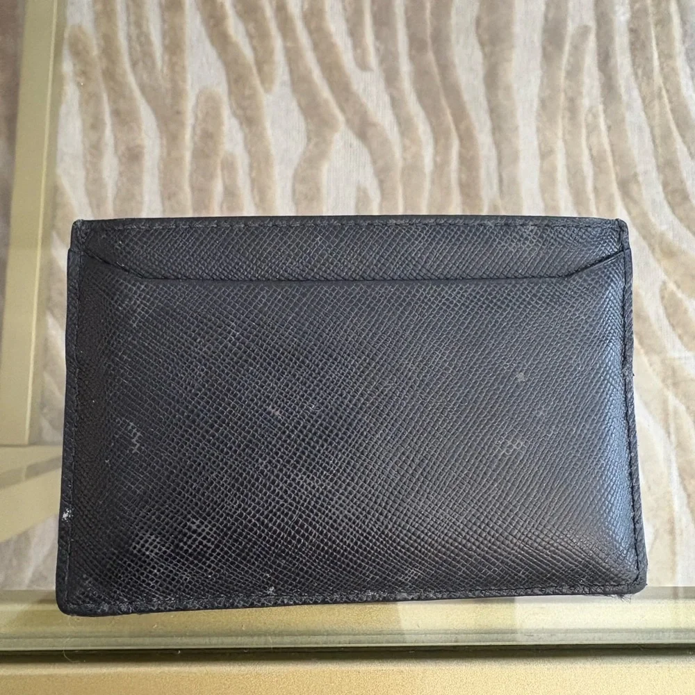 Prada Black Saffiano Card & Key Sleeve